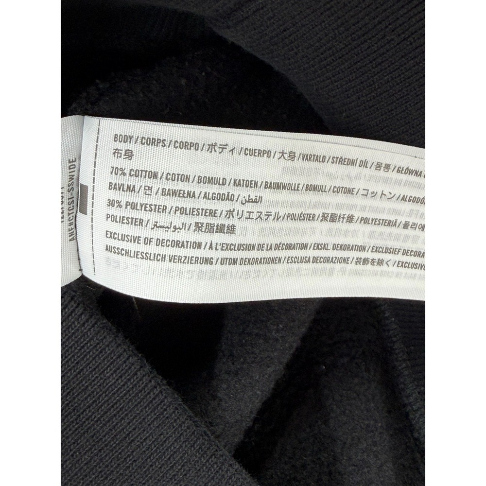 Abercrombie & Fitch Men's Soft AF Essentials Hoodie Black Pullover Sweatshirt L - Picture 4 of 7